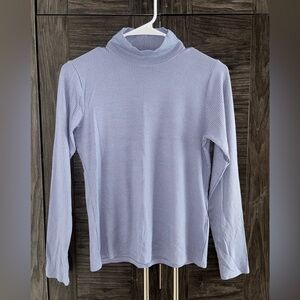 Abercrombie & Fitch Blue Ribbed Long Sleeve Top, size small